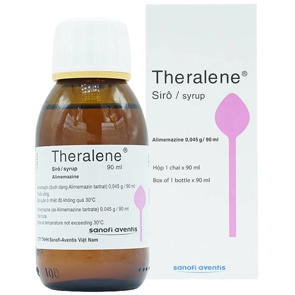 Siro Theralene Sanofi điều trị mất ngủ, viêm mũi (90ml)