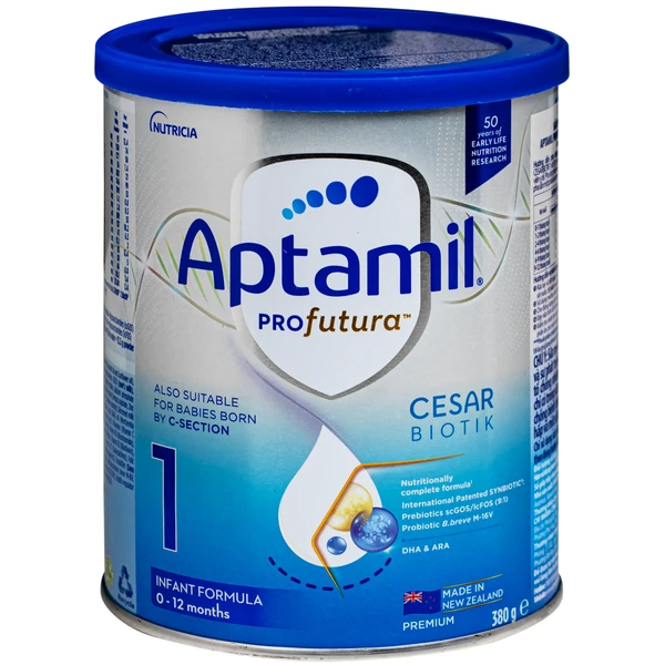 Sữa dinh dưỡng công thức cho trẻ 0-12 tháng tuổi Aptamil Profutura Cesarbiotik 1 Infant Formula Danone (380g)