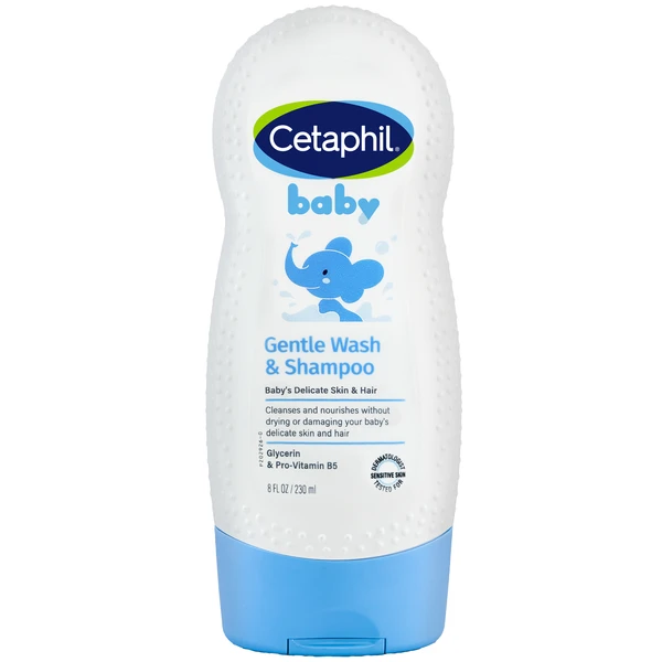 Sữa tắm gội em bé Cetaphil Baby Gentle Wash and Shampoo Hair and Body làm dịu da, không gây kích ứng (230ml)