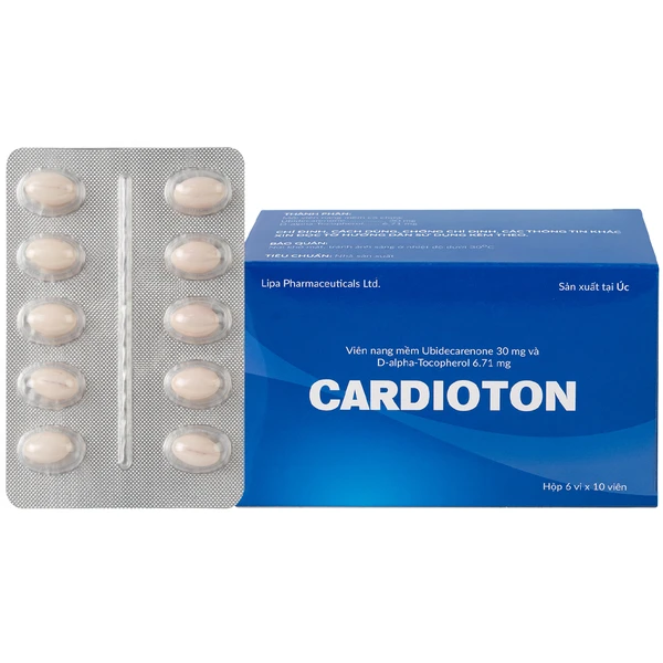 Thuốc Cardioton Lipa Pharma điều trị suy tim, tăng huyết áp, bổ sung năng lượng (6 vỉ x 10 viên)