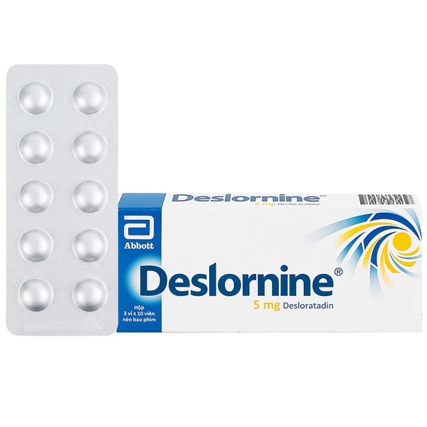 Thuốc Deslornine Abbott 5mg Làm giảm các triệu chứng của viêm mũi dị ứng (3 vỉ x 10 viên)