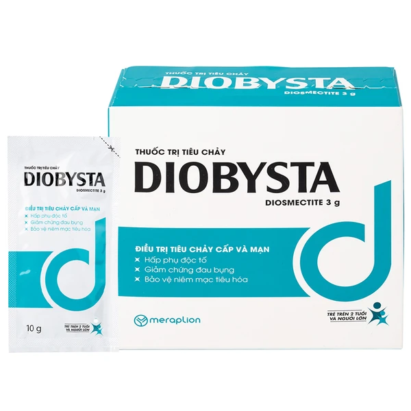 Thuốc Diobysta Merap điều trị tiêu chảy cấp và mạn (12 gói)