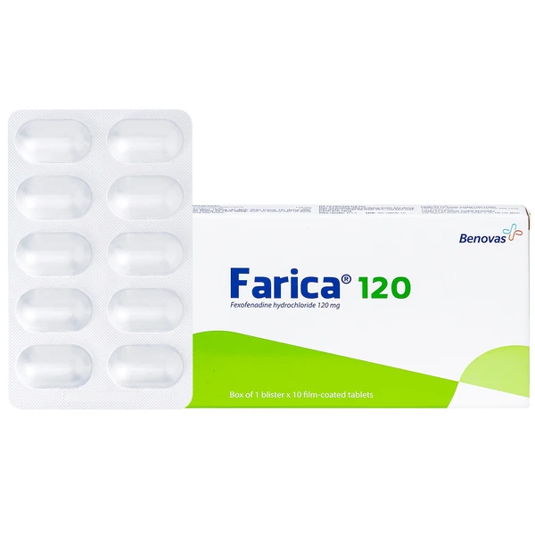 Thuốc Farica 120 Benovas điều trị viêm mũi dị ứng theo mùa (1 vỉ x 10 viên)