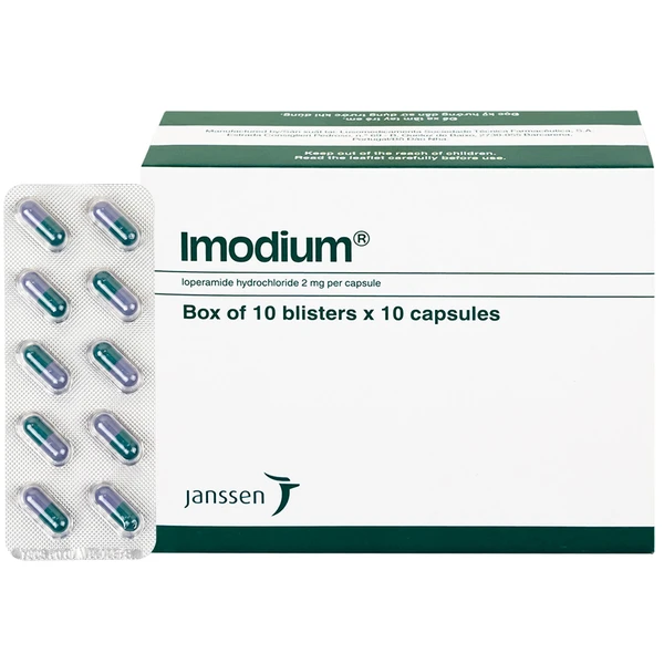 Thuốc Imodium 2mg Janssen điều trị tiêu chảy cấp tính (10 vỉ x 10 viên)