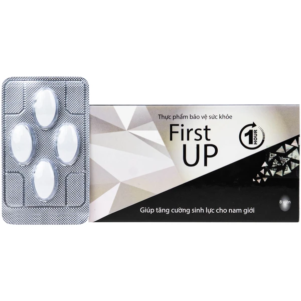 Viên ngậm hỗ trợ tăng cường sinh lực cho nam giới First Up 1 Hour (2 vỉ x 4 viên)