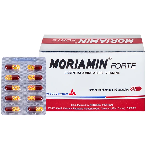 Viên nang cứng Moriamin Forte Roussel hỗ trợ duy trì và phục hồi sức khỏe (10 vỉ x 10 viên)