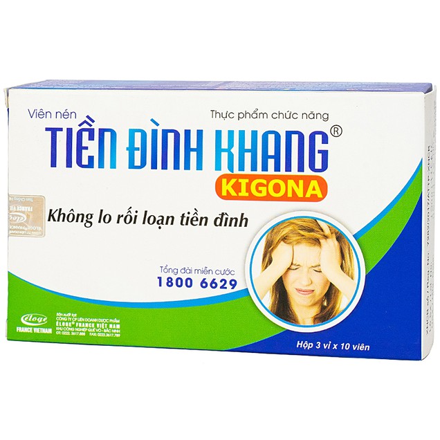 Viên uống Tiền Đình Khang Kigona Eloge hỗ trợ lưu thông máu, giảm rối loạn tiền  đình (30 viên) - Nhà thuốc FPT Long Châu