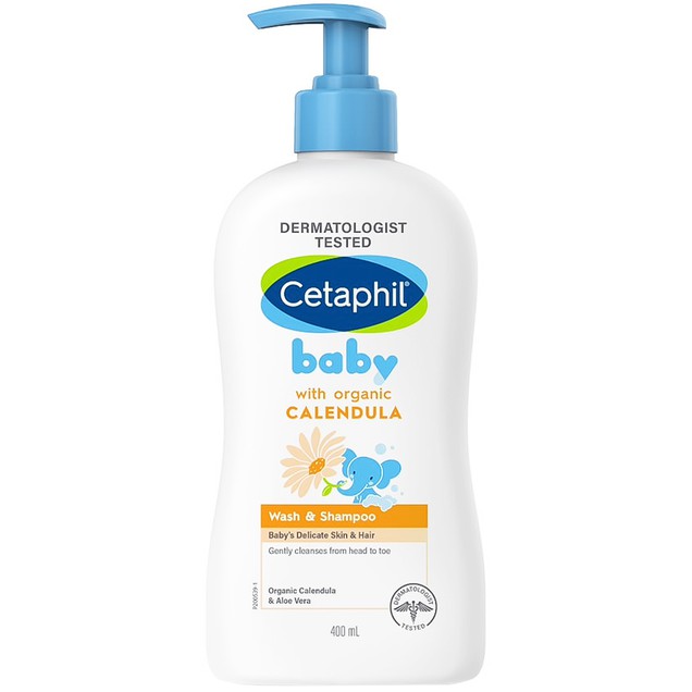 Sữa Tắm Gội Trẻ Em Hữu cơ, Cetaphil Baby Wash & Shampoo Organic Calendura