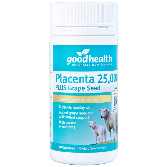 Placenta 25000 GoodHealth: Hỗ trợ làm đẹp da, chống lão hoá