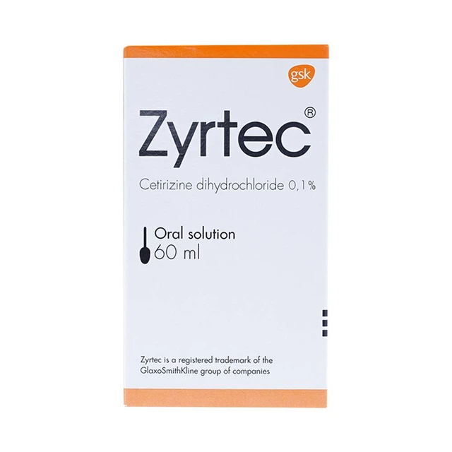 Thuốc Zyrtec 1mg/ml điều trị mày đay, viêm mũi dị ứng (60ml)