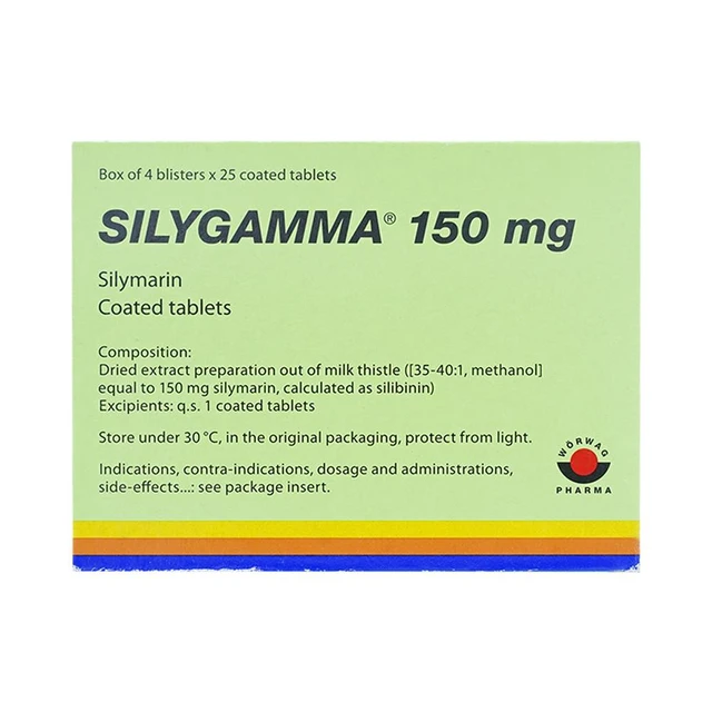 Silygamma 150mg trị viêm gan mãn, xơ gan