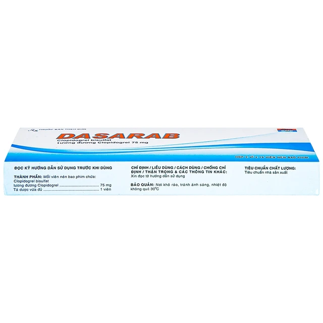 Thuốc Dasarab 75Mg trị hội chứng mạch vành cấp
