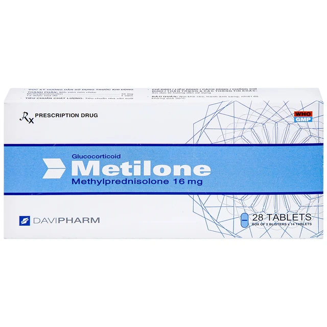Thuốc Metilone 16mg (Hộp 28 viên) | Trị viêm khớp dạng thấp