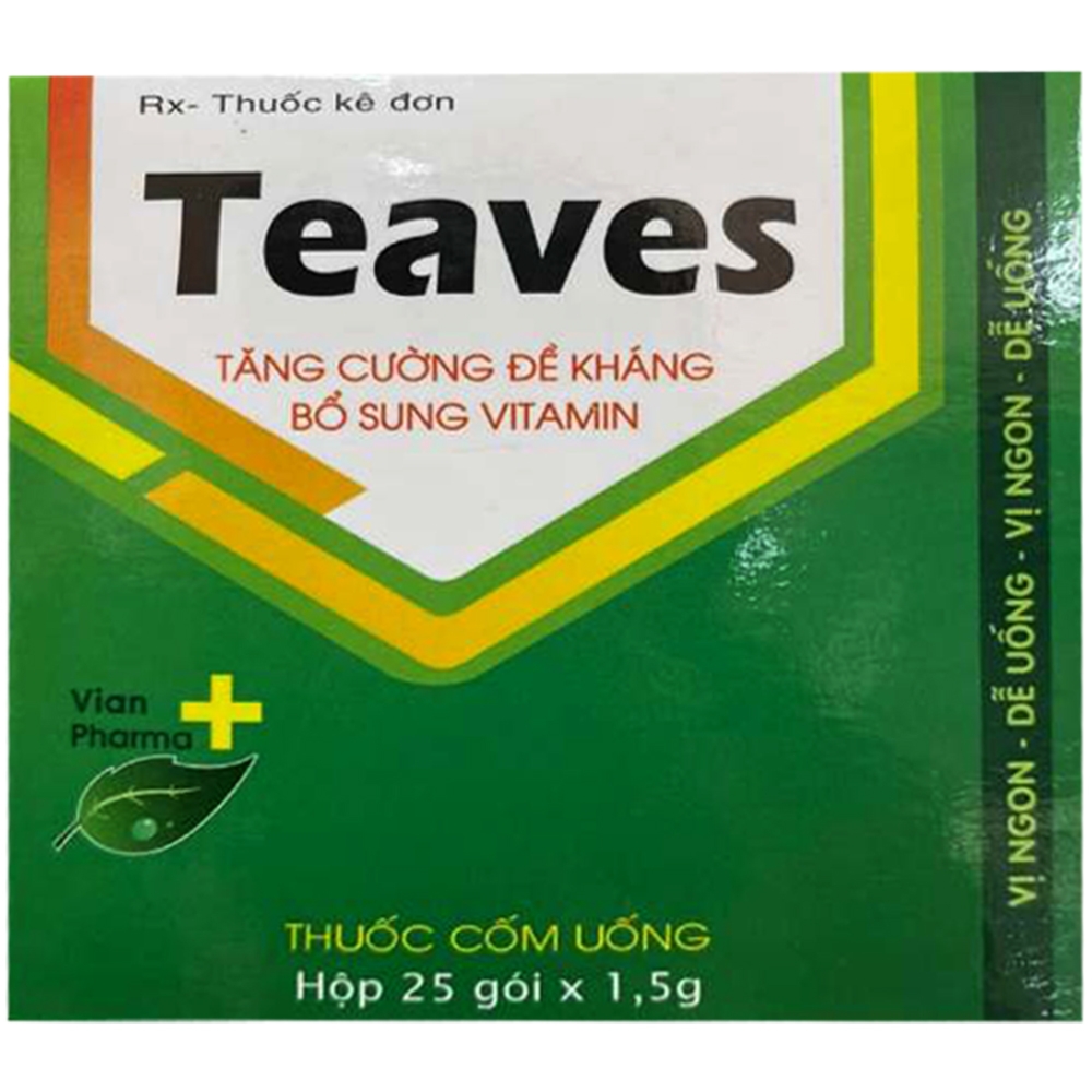 Hình ảnh Thuốc cốm Teaves Vian tăng cường sức đề kháng, bổ sung vitamin (25 gói x 1.5g)