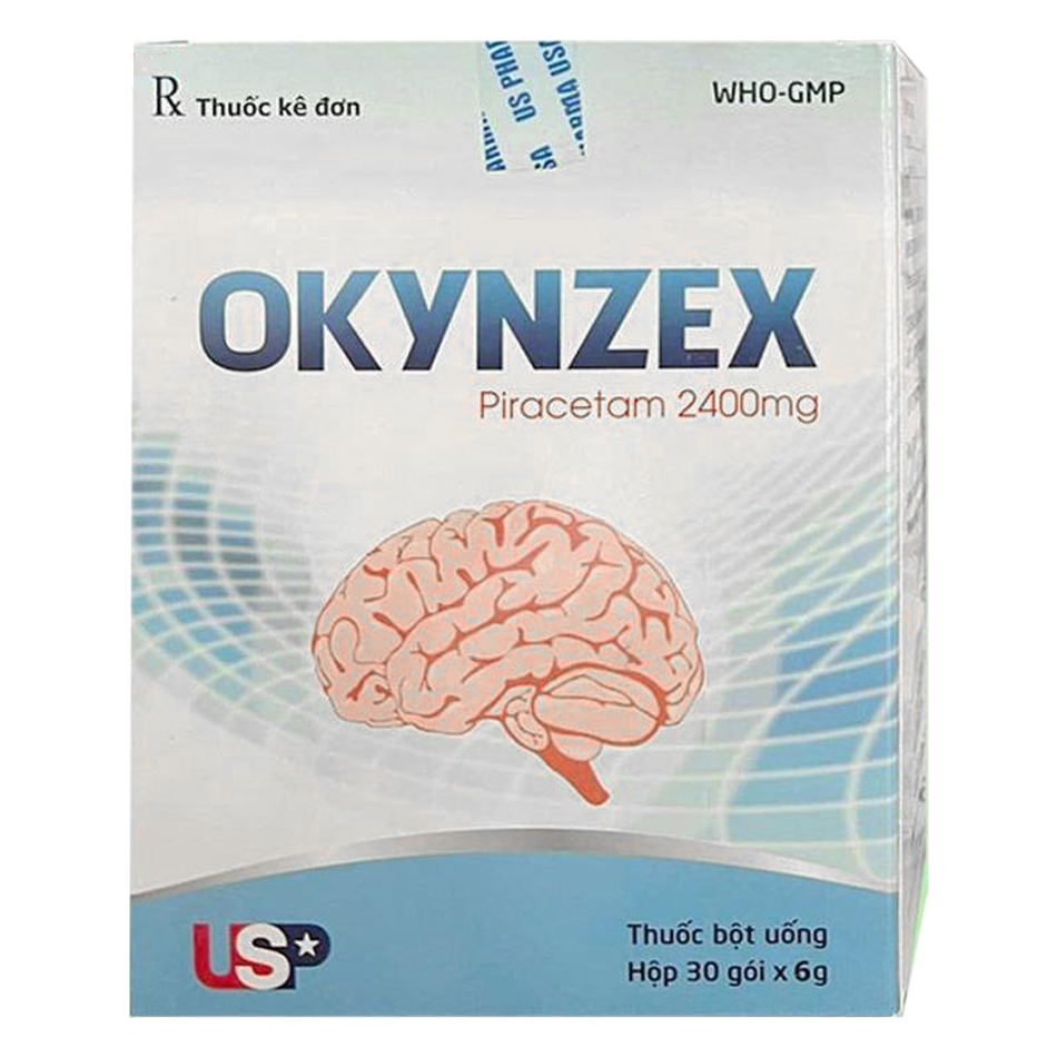 Hình ảnh Thuốc Okynzex US Pharma điều trị triệu chứng rối loạn thần kinh, rối loạn trí nhớ, suy giảm tập trung (30 gói x 6g)