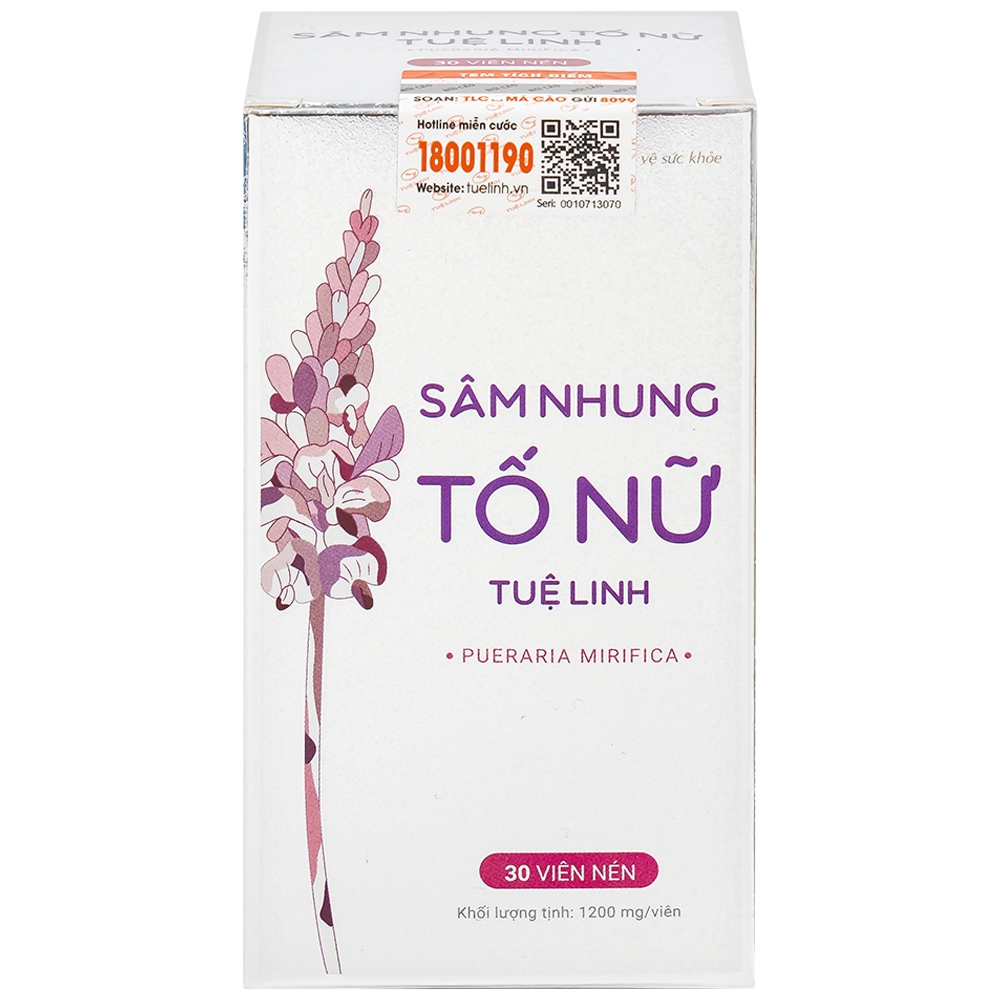 Hình ảnh Viên nén Sâm Nhung Tố Nữ Tuệ Linh hỗ trợ tăng cường nội tiết tố nữ (Hộp 30 viên)