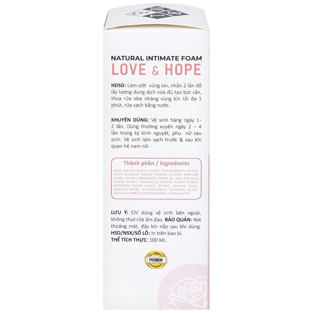 Hình ảnh Dung dịch vệ sinh phụ nữ Daly Lady Love & Hope vệ sinh cơ quan sinh dục, khử mùi hôi (100ml)