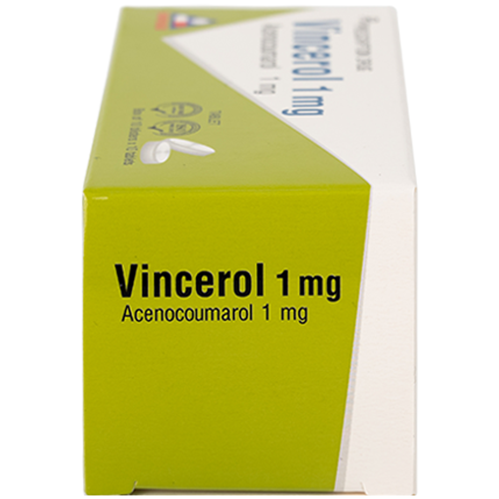 Hình ảnh Thuốc Vincerol 1mg Vinphaco dùng trong bệnh tim gây tắc mạch, nhồi máu cơ tim (10 vỉ x 10 viên)