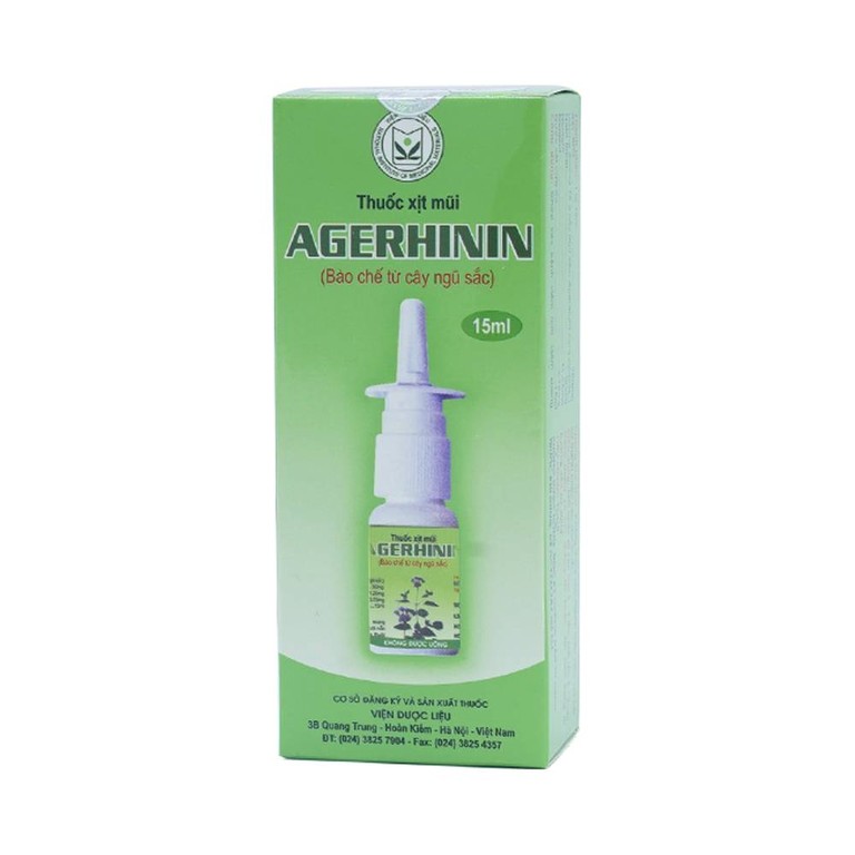 Thuốc xịt mũi Agerhinin điều trị viêm mũi nhiễm trùng, viêm mũi, viêm xoang dị ứng (15ml)