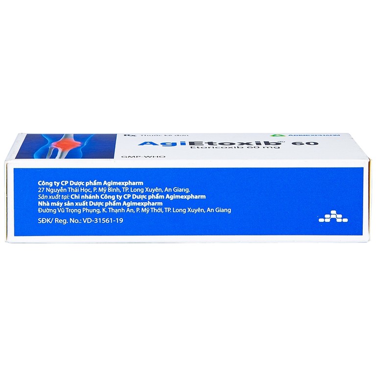 Thuốc Agietoxib 60 Agimexpharm điều trị viêm xương khớp (3 vỉ x 10 viên)