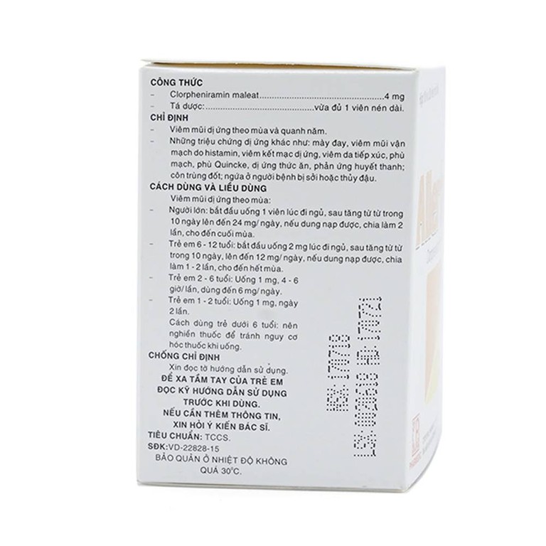 Thuốc Allerfar Pharmedic điều trị viêm mũi dị ứng, các triệu chứng dị ứng (10 vỉ x 20 viên)