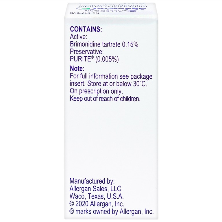 Thuốc nhỏ mắt Alphagan P Allergan điều trị tăng nhãn áp (5ml)