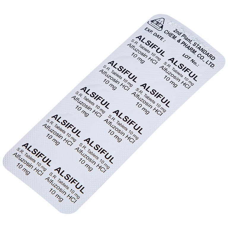 Thuốc Alsiful S.R 10mg Standard điều trị phì đại lành tính tuyến tiền liệt (3 vỉ x 10 viên)