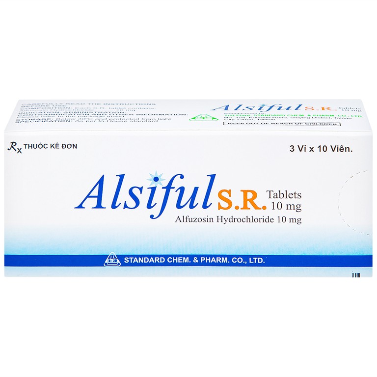 Thuốc Alsiful S.R 10mg Standard điều trị phì đại lành tính tuyến tiền liệt (3 vỉ x 10 viên)