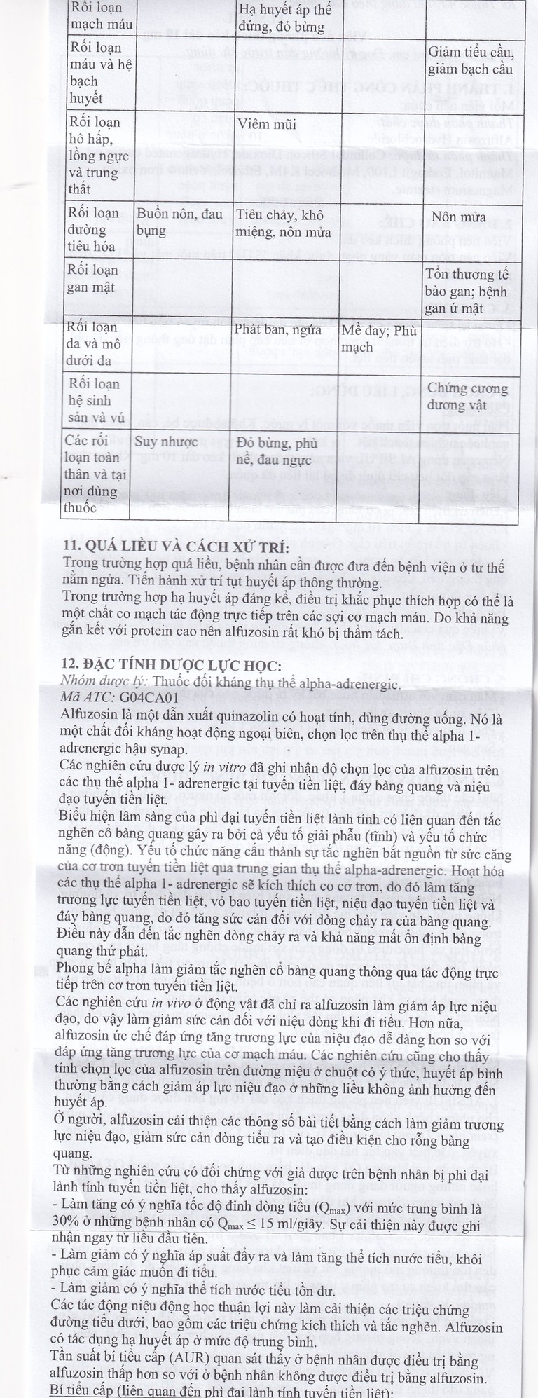 Thuốc Alsiful S.R 10mg Standard điều trị phì đại lành tính tuyến tiền liệt (3 vỉ x 10 viên)