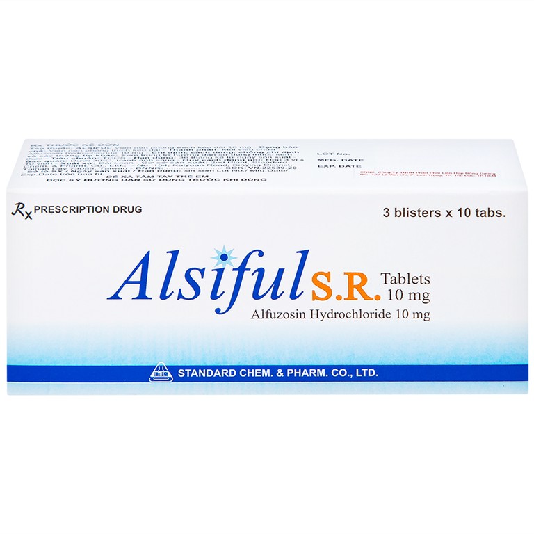 Thuốc Alsiful S.R 10mg Standard điều trị phì đại lành tính tuyến tiền liệt (3 vỉ x 10 viên)