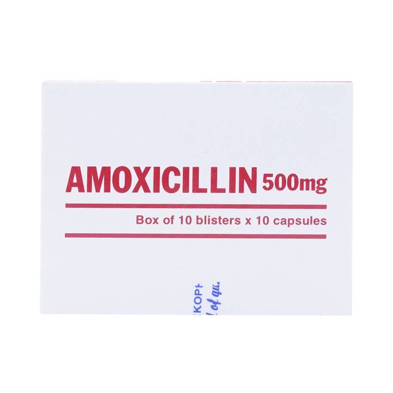 Thuốc Amoxicillin 500mg Mekophar điều trị nhiễm khuẩn (10 vỉ x 10 viên)