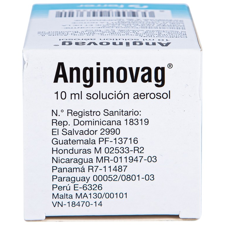 Dung dịch xịt họng Anginovag Ferrer hỗ trợ điều trị các bệnh lý ở miệng, họng (10ml)