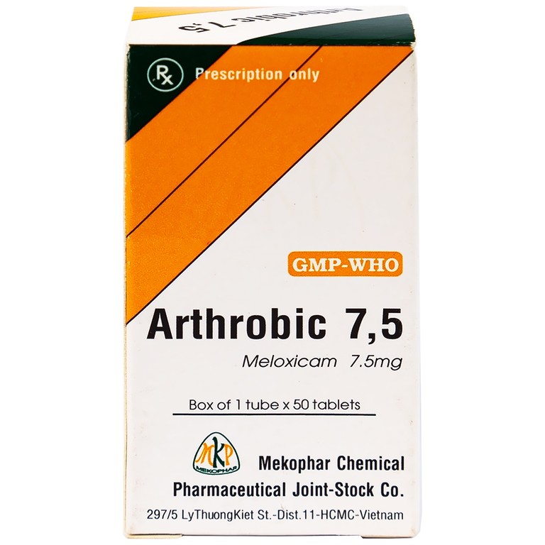 Thuốc Arthrobic 7.5 Mekophar điều trị viêm đau xương khớp, viêm khớp dạng thấp (50 viên)