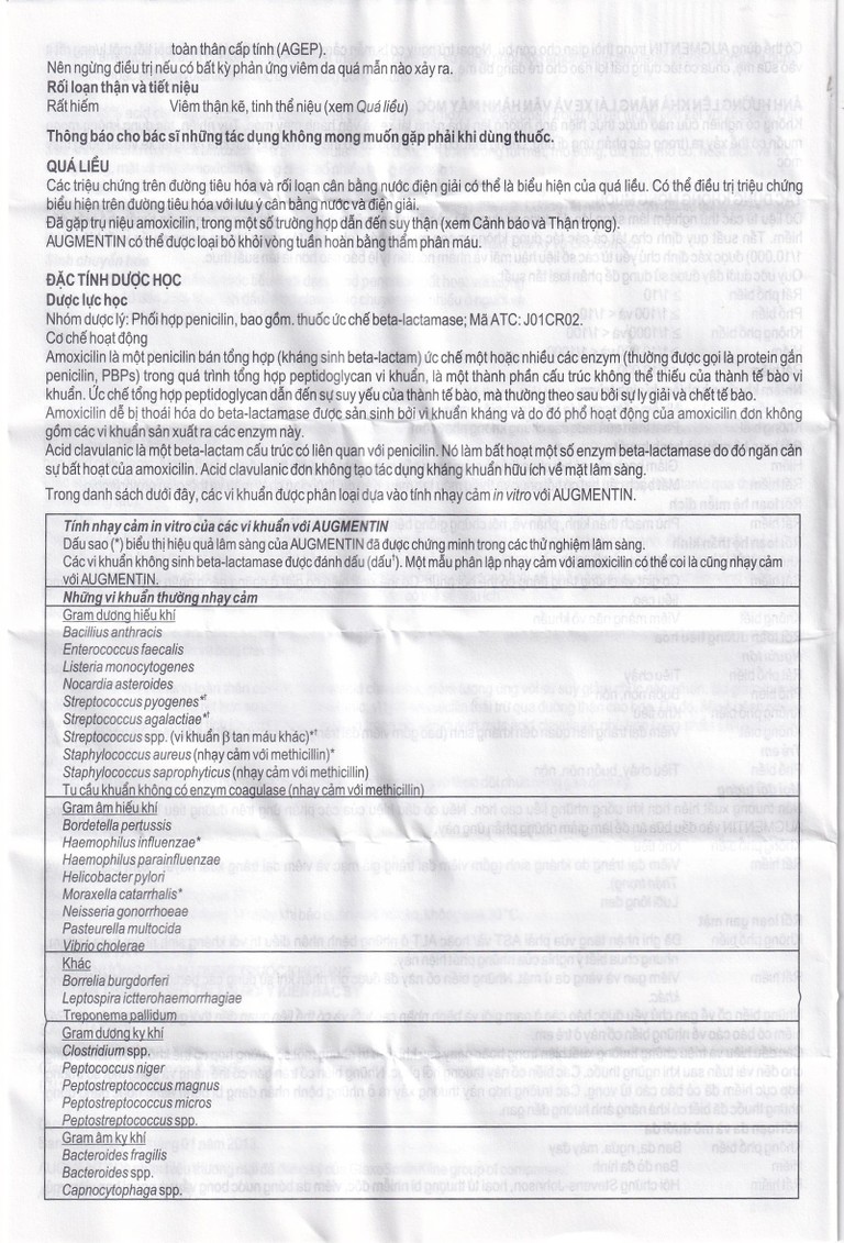 Thuốc Augmentin 625mg GSK điều trị nhiễm khuẩn (2 vỉ x 7 viên)