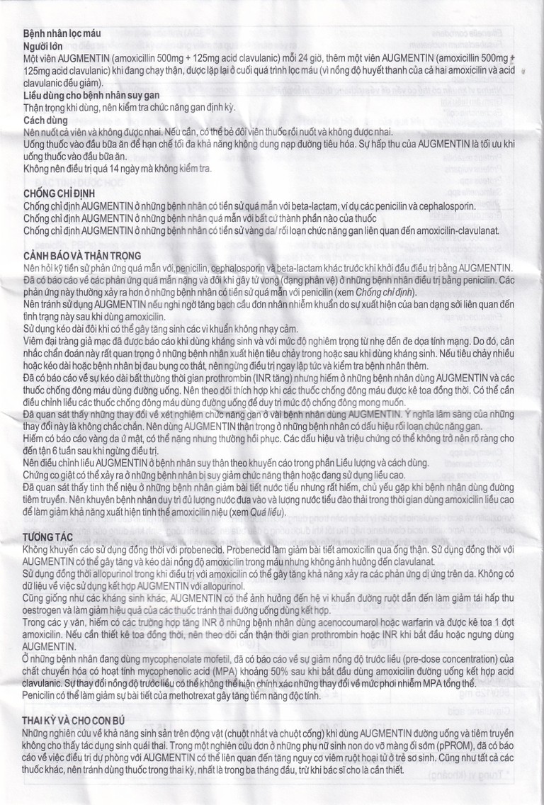 Thuốc Augmentin 625mg GSK điều trị nhiễm khuẩn (2 vỉ x 7 viên)