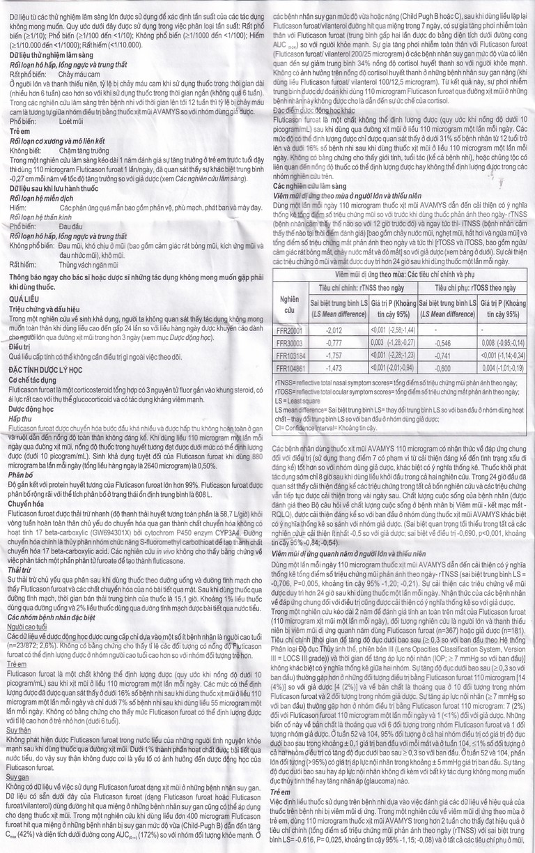 Thuốc xịt mũi Avamys 27.5mcg GSK điều trị chảy nước mũi, xung huyết mũi (120 liều xịt)