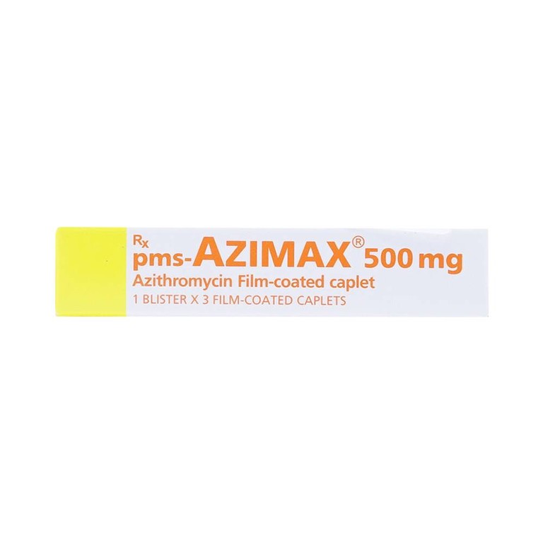 Thuốc Pms-Azimax 500mg Imexpharm điều trị nhiễm trùng (1 vỉ x 3 viên)