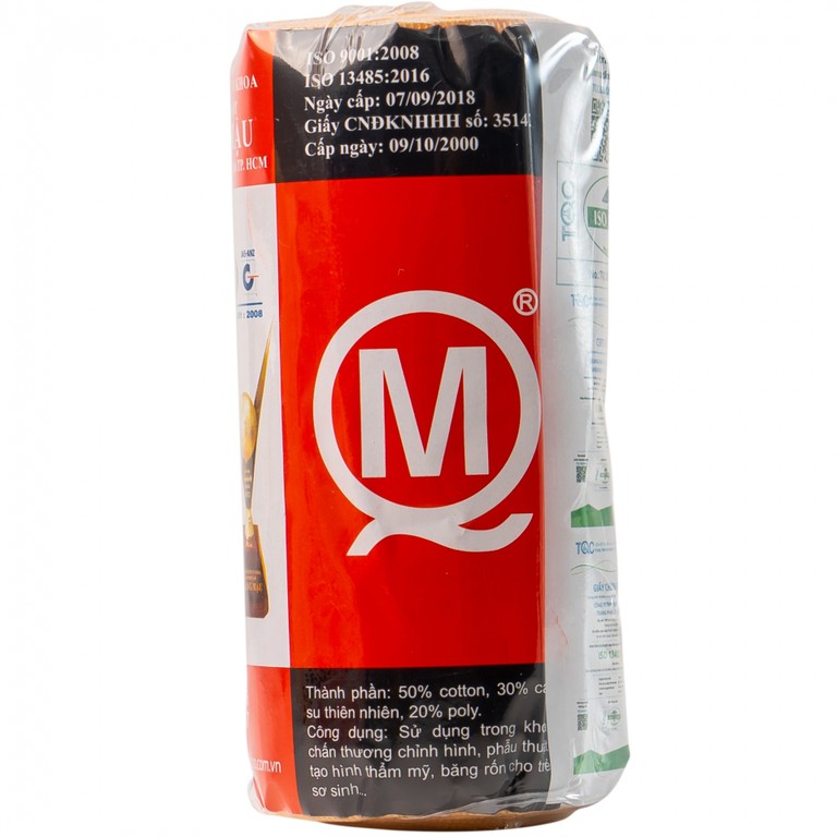 Băng thun 3 móc Quang Mậu dùng để băng nén ép cầm máu, cố định khớp (12 cuộn)