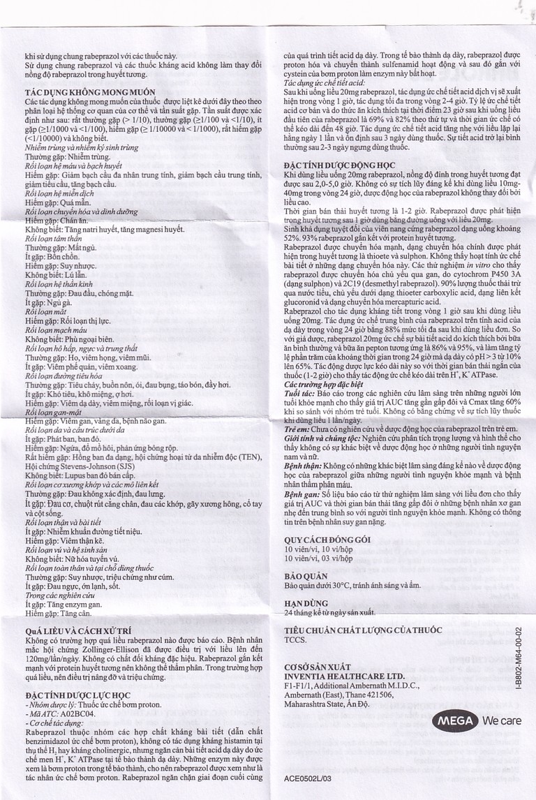 Thuốc Barole 20mg Mega Lifesciences điều trị viêm loét do trào ngược dạ dày - thực quản (10 vỉ x 10 viên)