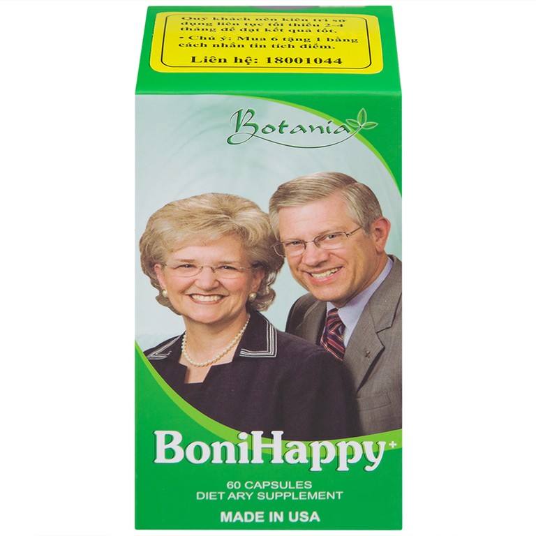 Viên uống BoniHappy Botania hỗ trợ điều trị mất ngủ, cải thiện và phục hồi sức khỏe (60 viên) 