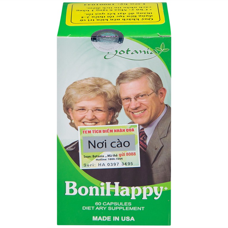 Viên uống BoniHappy Botania hỗ trợ điều trị mất ngủ, cải thiện và phục hồi sức khỏe (60 viên) 