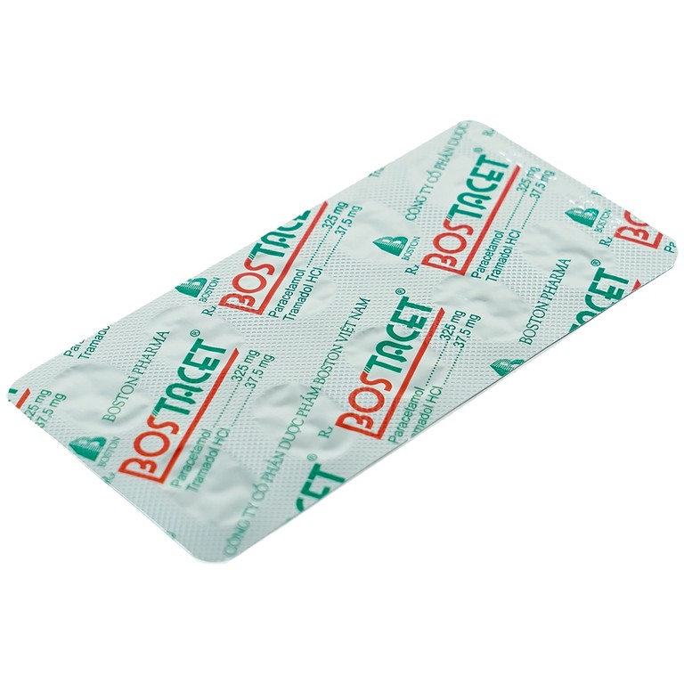 Thuốc Bostacet Boston điều trị các cơn đau từ trung bình đến nặng (2 vỉ x 10 viên)