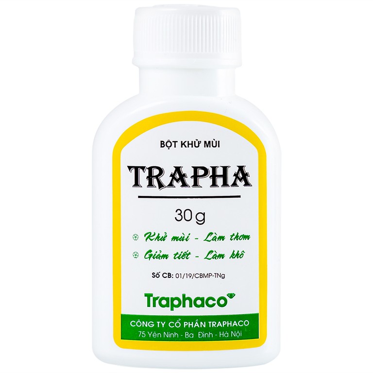 Bột Trapha khử mùi hôi chân và nách (30g)