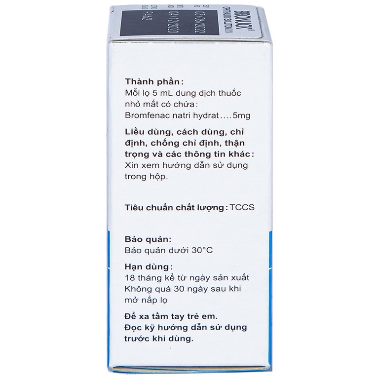Thuốc nhỏ mắt Bronuck Senju Pharm điều trị viêm bờ mi, viêm kết mạc, viêm củng mạc (5ml)