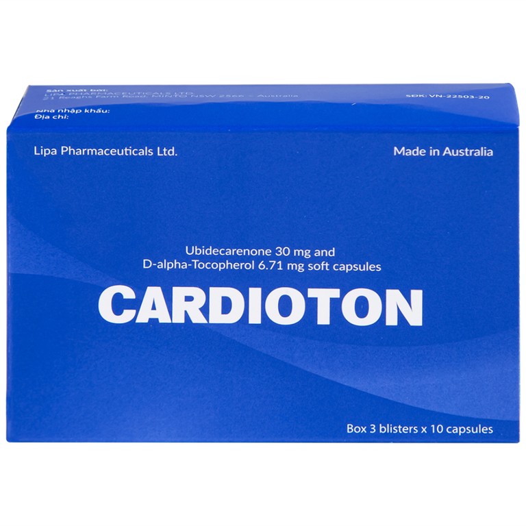 Thuốc Cardioton Lipa Pharmaceuticals điều trị suy tim, tăng huyết áp, thiếu máu cơ tim (3 vỉ x 10 viên) 