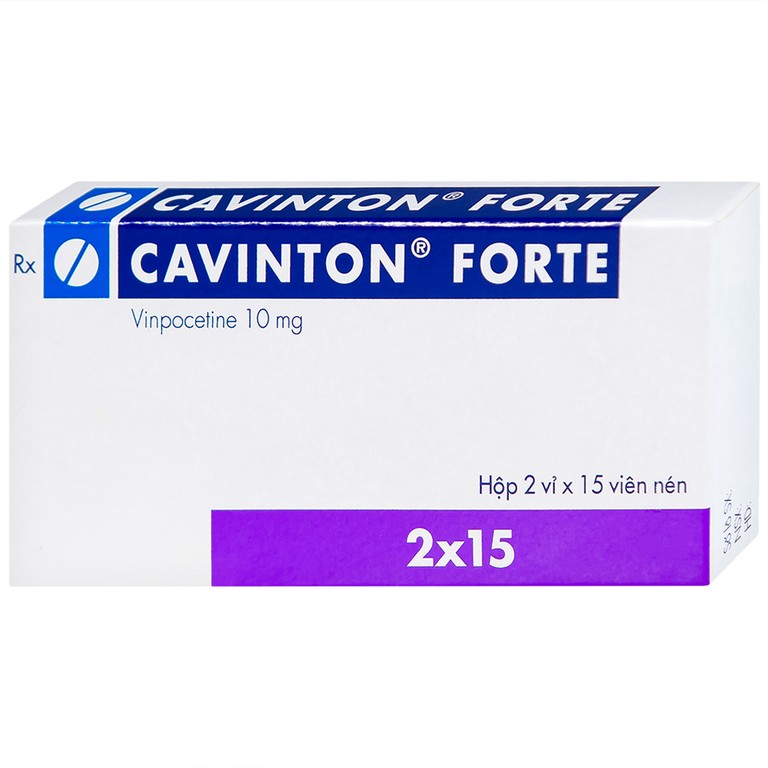 Thuốc Cavinton Forte 10mg Gedeon điều trị rối loạn tuần hoàn máu não (2 vỉ x 15 viên)