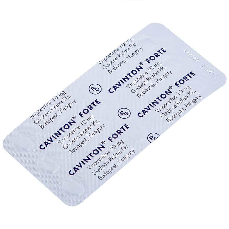 Thuốc Cavinton Forte 10mg Gedeon điều trị rối loạn tuần hoàn máu não (2 vỉ x 15 viên)