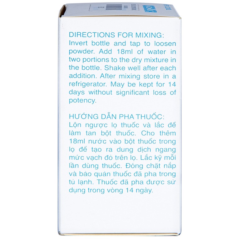 Bột pha hỗn dịch uống Ceclor 125mg Menarini điều trị nhiễm khuẩn (30ml)