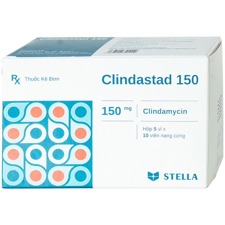 Thuốc Clindastad 150 Stella điều trị nhiễm khuẩn (5 vỉ x 10 viên)