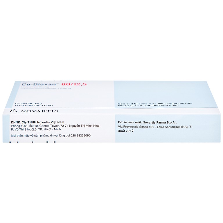 Thuốc Codiovan 80mg/12.5mg Novartis điều trị tăng huyết áp (2 vỉ x 14 viên)